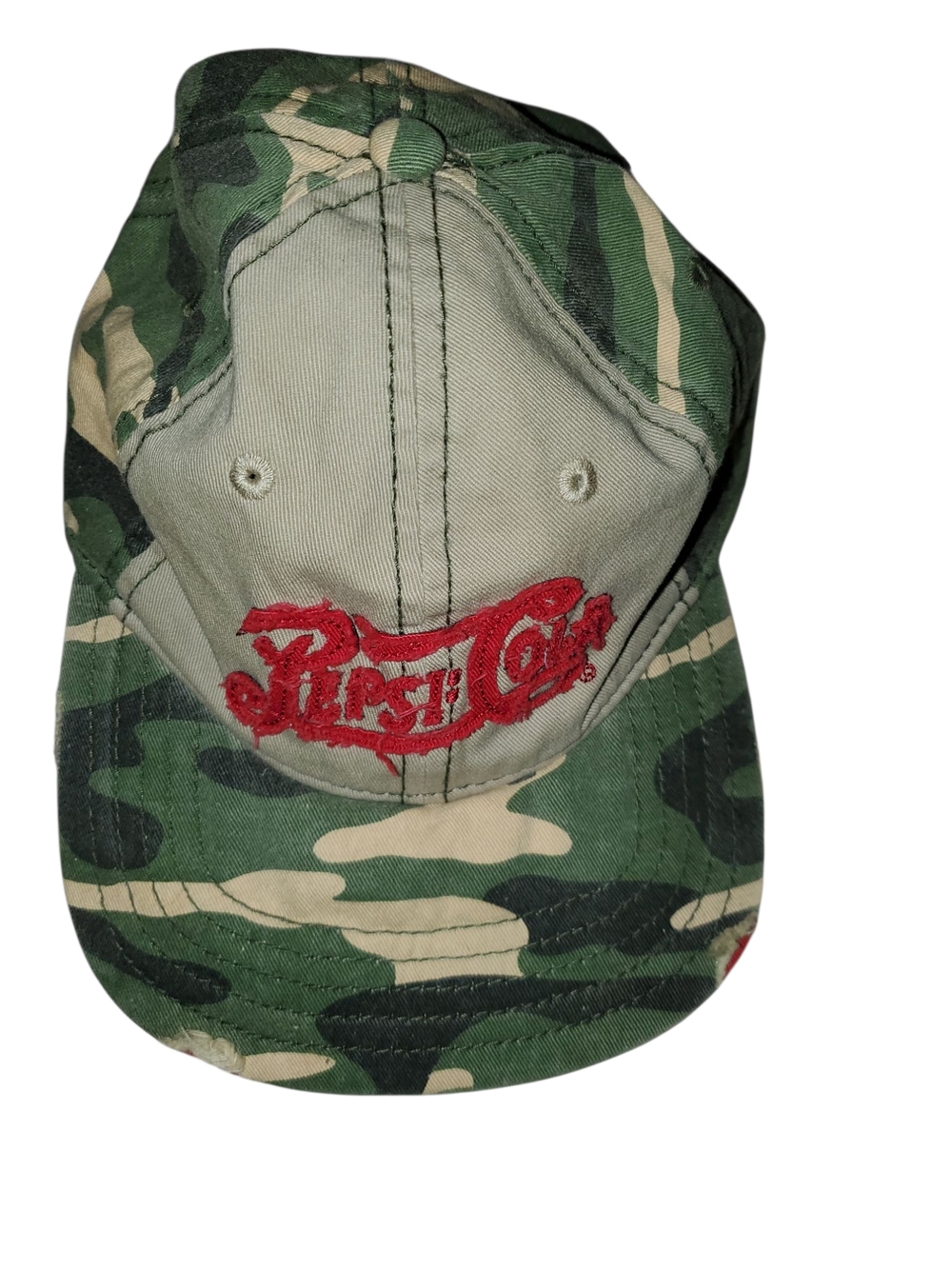 Mens Pepsi Cola Camo Baseball Cap - Green